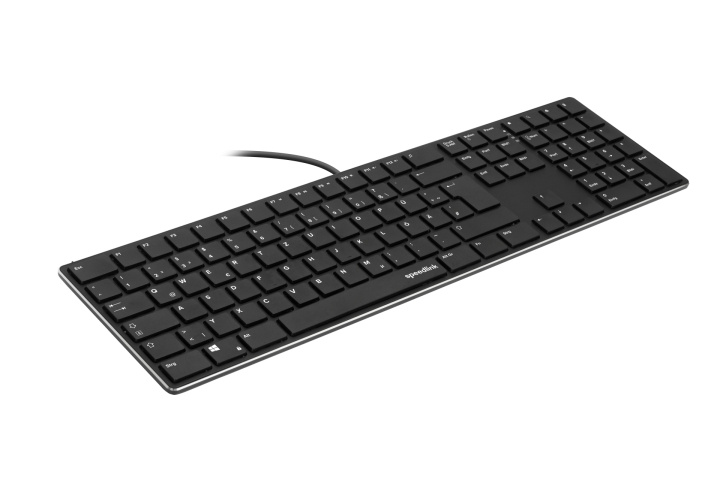 Speedlink RIVA Slim Metal Scissor Keyboard, sort - nordisk layout i gruppen COMPUTERTILBEHØR / Mus og tastatur / Tastatur / Med ledning hos TP E-commerce Nordic AB (D06640)