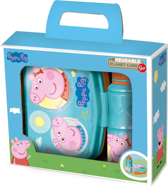 Peppa Pig 2 stk. Gavesæt (13963) i gruppen LEGETØJ, BØRN & BABY / Mad & Drikke / Børnebestik og tallerkener hos TP E-commerce Nordic AB (D06656)
