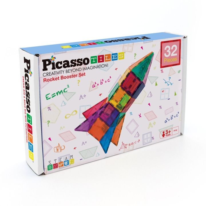 Picasso Tiles Raketforstærkersæt (32 dele) (PT32) i gruppen LEGETØJ, BØRN & BABY / Legetøj / Bygge legesager / Klodser hos TP E-commerce Nordic AB (D06720)