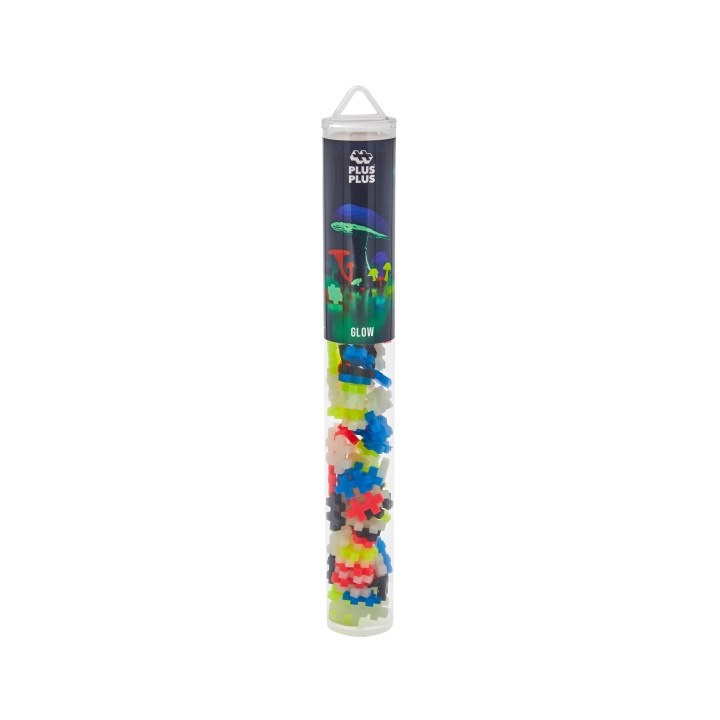 Plus Plus Glow mix / 100 stk Tube (4282) i gruppen LEGETØJ, BØRN & BABY / Legetøj / Bygge legesager / Klodser hos TP E-commerce Nordic AB (D06889)