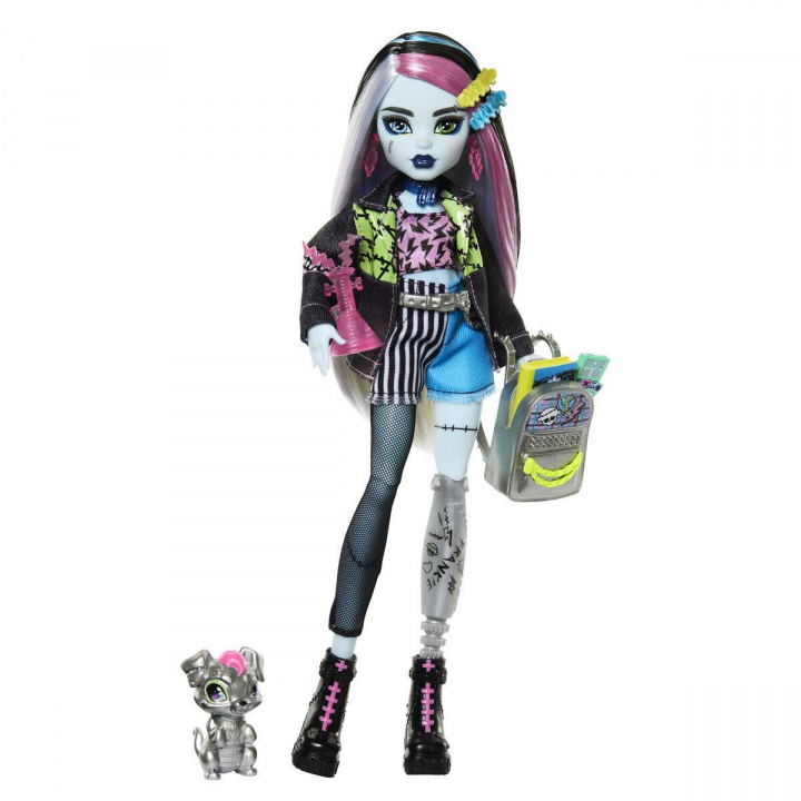 Monster High - Kernedukke med kæledyr - Frankie (HXH73) i gruppen LEGETØJ, BØRN & BABY / Legetøj / Docks og tilbehør hos TP E-commerce Nordic AB (D07136)