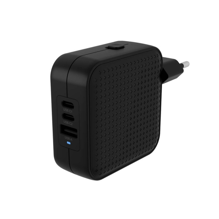 Targus Hyper - HyperJuice 70W USB-C GaN rejseoplader (2C+1A) - Sort i gruppen SMARTPHONES & TABLETS / Opladere og kabler / Vægoplader / Væg oplader Type C hos TP E-commerce Nordic AB (D07167)