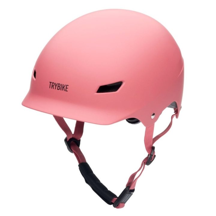 Trybike Retro-hjelm - Vintage mat pink - S/M i gruppen SPORT, FRITID & HOBBY / Sportsudstyr / Cykel tilbehør / Hjelme hos TP E-commerce Nordic AB (D07417)