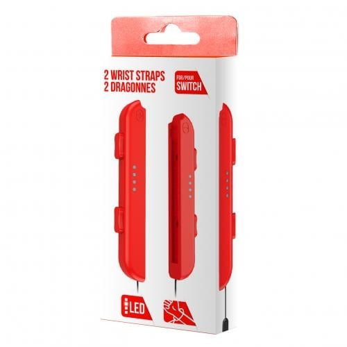 Trade Invaders Par Joy-Con håndledsremme rød i gruppen HJEMMEELEKTRONIK / Spilkonsoller og tilbehør / Nintendo Switch / Tilbehør hos TP E-commerce Nordic AB (D07498)