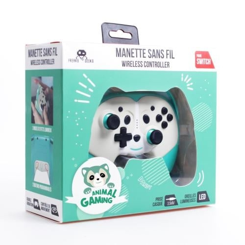 Trade Invaders Trådløs controller Pandy til Switch med padler - Grøn i gruppen HJEMMEELEKTRONIK / Spilkonsoller og tilbehør / Nintendo Switch / Tilbehør hos TP E-commerce Nordic AB (D07499)