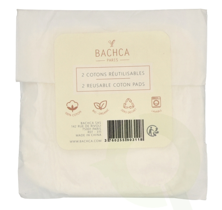 Bachca Paris Reusable Makeup Remover Pads Set 2 piece 2 Pieces i gruppen SKØNHED & HELSE / Makeup / Makeup fjerner hos TP E-commerce Nordic AB (D07865)