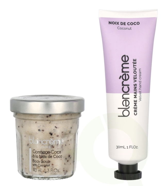 Blancreme Hand Cream Duo 70 ml Hand Cream 30ml/Scrub 40ml - Coconut/Lychee i gruppen SKØNHED & HELSE / Manicure / pedicure / Håndcreme hos TP E-commerce Nordic AB (D07869)