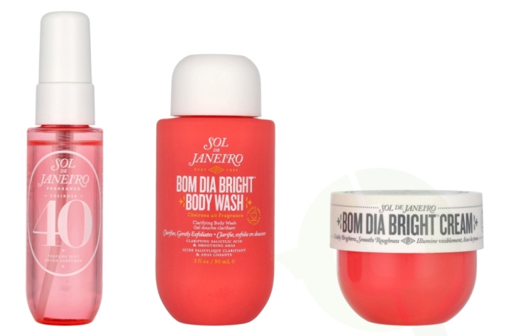 Sol De Janeiro Bom Dia Jet Set 170 ml Cheirosa 40 Perfume Mist 30ml/Clarifying Body Wash 90ml/Bright Cream 50ml i gruppen SKØNHED & HELSE / Gaveæske / Gaveæske til hende hos TP E-commerce Nordic AB (D08367)