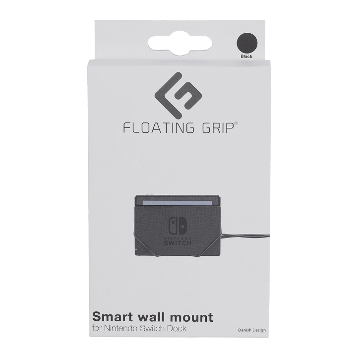 FLOATING GRIP Vægbeslag til Nintendo Switch-dockingstation fra FLOATING GRIP®, sort i gruppen HJEMMEELEKTRONIK / Spilkonsoller og tilbehør / Nintendo Switch / Tilbehør hos TP E-commerce Nordic AB (D08622)