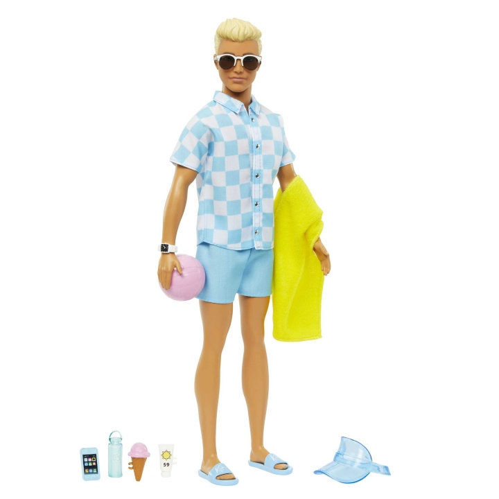 Barbie Ken på stranden (HPL74) i gruppen LEGETØJ, BØRN & BABY / Legetøj / Docks og tilbehør hos TP E-commerce Nordic AB (D08860)