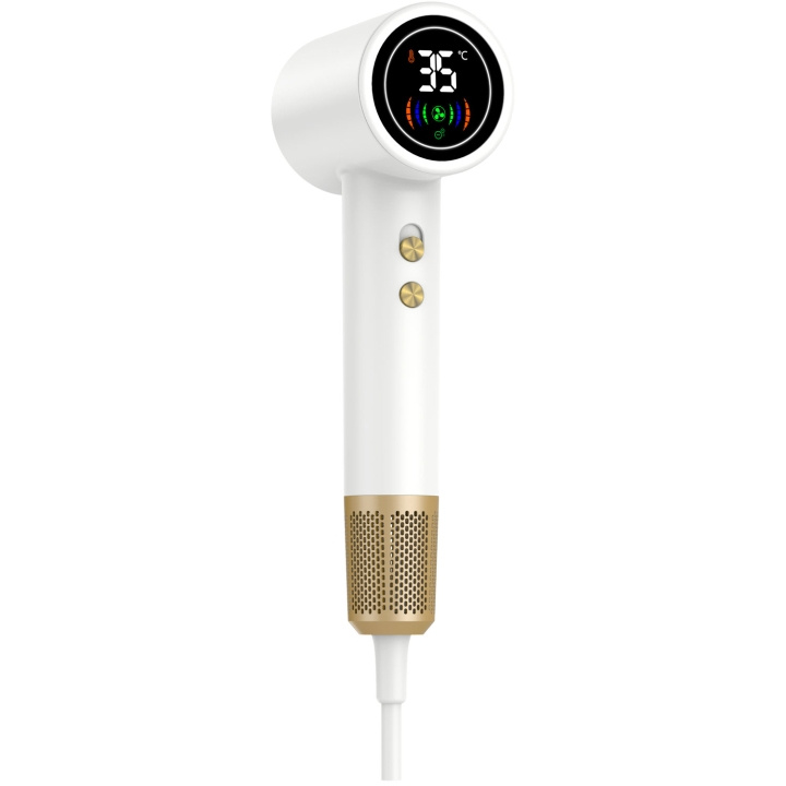 Denver Hairdryer with LED display White i gruppen SKØNHED & HELSE / Hår og styling / Styling værktøjer / Hårtørrere hos TP E-commerce Nordic AB (D09112)