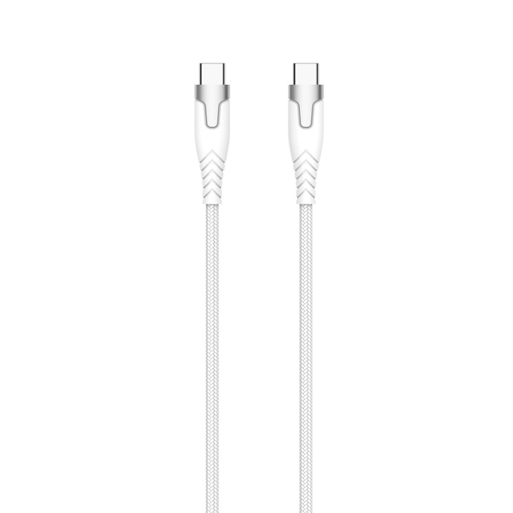 Gear Kevlar-Kabel Pro Usb-C 2.0 Med Metalhus Hvid 1,5m i gruppen COMPUTERTILBEHØR / Kabler og adaptere / USB / USB-C hos TP E-commerce Nordic AB (D09183)