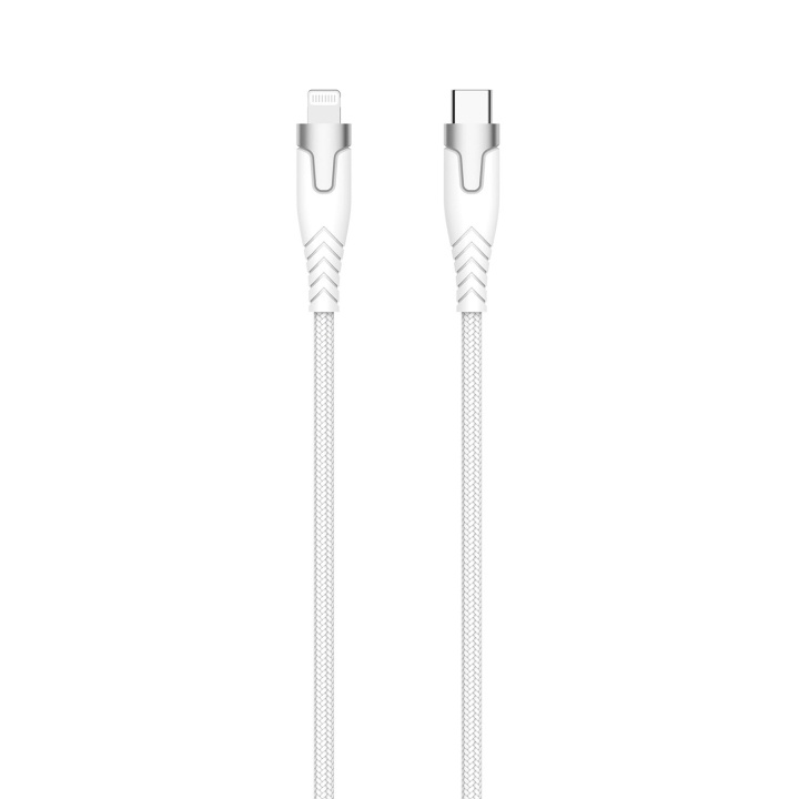 Gear Kevlar-kabel Pro Usb-C Til Lightning Metalhus Hvid 1,5m i gruppen COMPUTERTILBEHØR / Kabler og adaptere / USB / USB-C hos TP E-commerce Nordic AB (D09186)