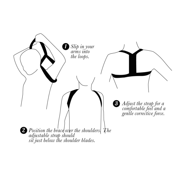 SWEDISH POSTURE Classic M-L White Shoulder Brace i gruppen SKØNHED & HELSE / Helse / Andet hos TP E-commerce Nordic AB (D09201)