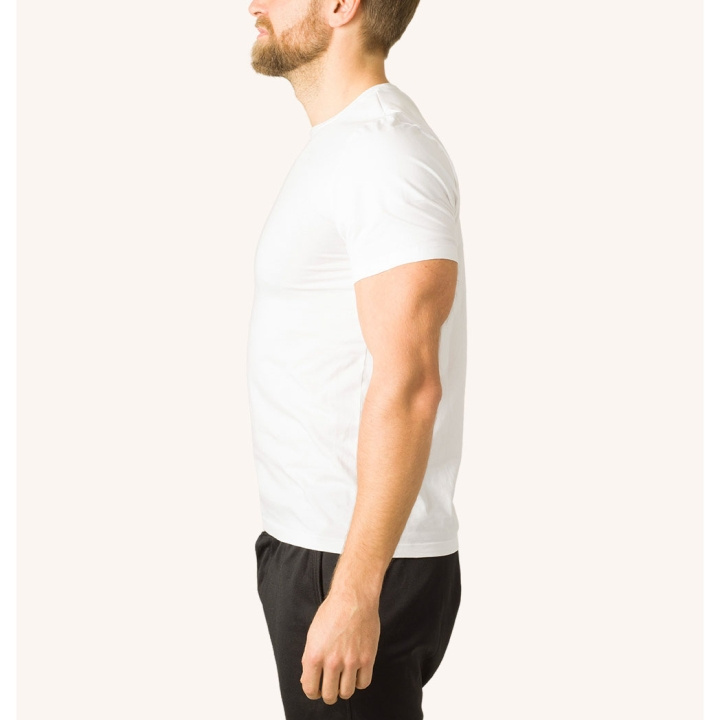 SWEDISH POSTURE T-shirt Herre Alignment Bomuld Hvid S i gruppen SPORT, FRITID & HOBBY / Accessories / T-shirts hos TP E-commerce Nordic AB (D09233)