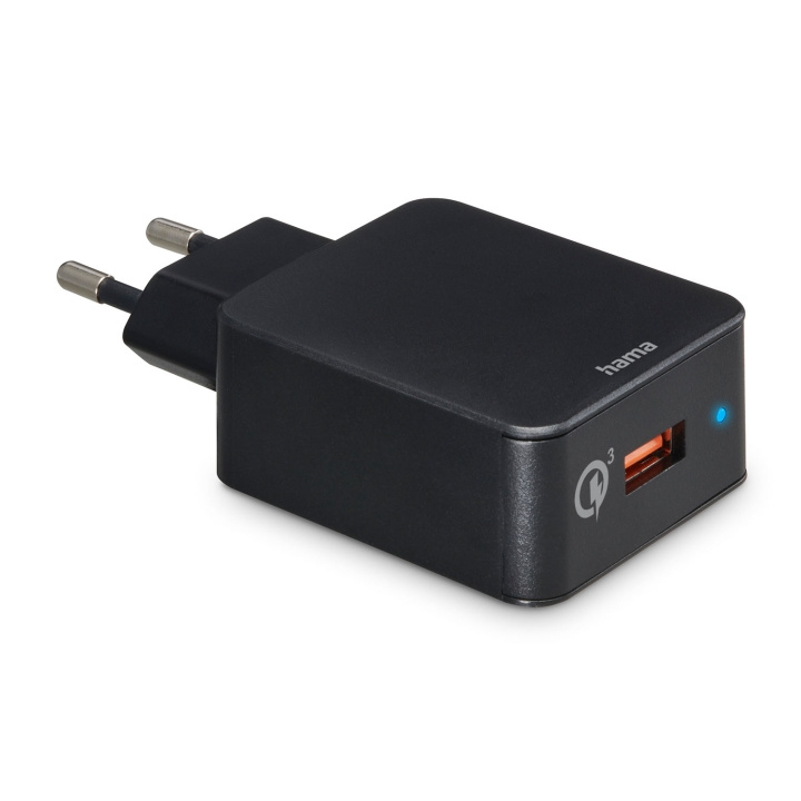Hama Fast Charger 1x USB-A Qualcomm 19.5w Sort i gruppen SMARTPHONES & TABLETS / Opladere og kabler / Vægoplader / Vægoplader USB hos TP E-commerce Nordic AB (D09255)