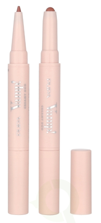 Pupa Milano Pupa Vamp! Creamy Duo Lip Pencil 1 g #001 Fair Nude i gruppen SKØNHED & HELSE / Makeup / Læber / Lip liner hos TP E-commerce Nordic AB (D09381)