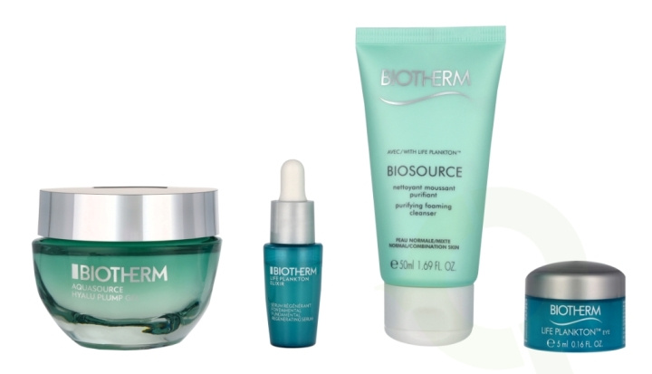Biotherm Aquasource Routine Hyalu Plump Gel Set 112 ml Hyalu Plump Gel 50ml/Plankton Elixir 7ml/Cleansing Foam 50ml/Eye Cream 5ml i gruppen SKØNHED & HELSE / Gaveæske / Gaveæske til hende hos TP E-commerce Nordic AB (D09516)