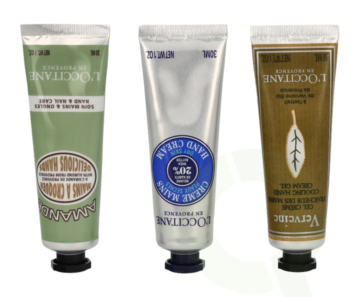 L\'Occitane Soft Hands Trio Set 90 ml Shea Hand Cream 30ml/Almond Hand Cream 30ml/Verbena Hand Cream 30ml i gruppen SKØNHED & HELSE / Manicure / pedicure / Håndcreme hos TP E-commerce Nordic AB (D09521)