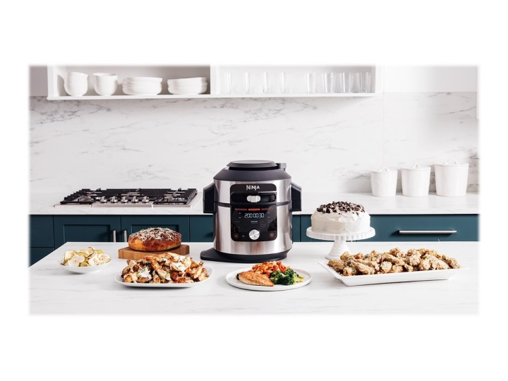 Ninja Foodi OL750EU Multifunktionelt kogeapparat 1.76kW Rustfrit stål/sort i gruppen HJEM, HUS & HAVE / Husholdningsapparater / Foodprocessor og køkkenassistenter / Foodprocessor hos TP E-commerce Nordic AB (D10130)