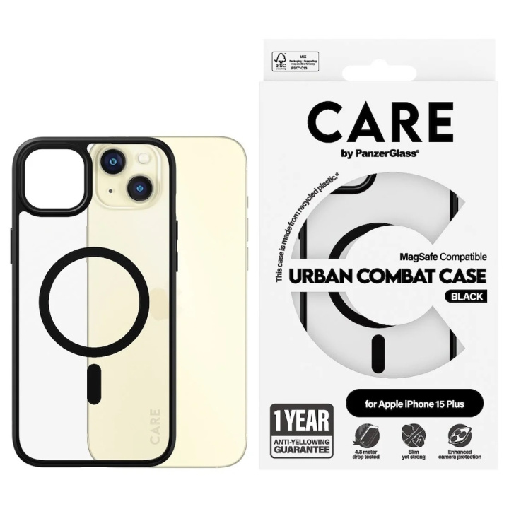 PanzerGlass CARE Flagship Case med MagSafe til iPhone 15 Plus Transparent i gruppen SMARTPHONES & TABLETS / Mobil Beskyttelse / Apple / iPhone 15 hos TP E-commerce Nordic AB (D10184)