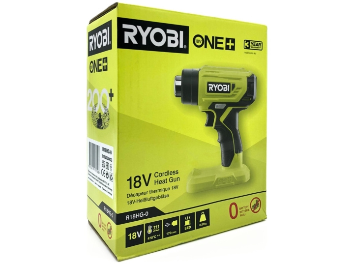 Ryobi One+ R18HG-0 Varmepistol Uden batteri Intet batteri i gruppen HJEM, HUS & HAVE / Værktøj / Øvrigt elværktøj hos TP E-commerce Nordic AB (D10190)