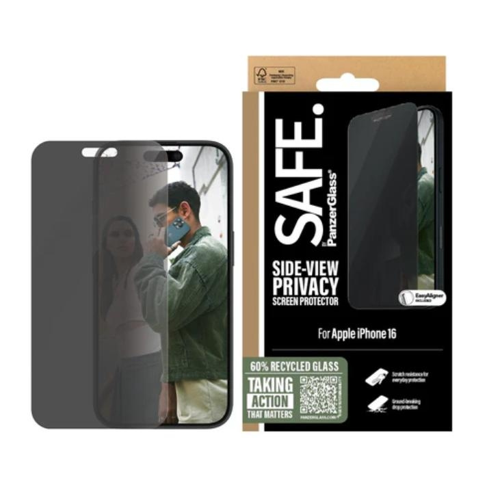 PanzerGlass SAFE. Privacy by PanzerGlass Apple iPhone 16, 15 | Ultra-Wide Fit i gruppen SMARTPHONES & TABLETS / Mobil Beskyttelse / Apple / iPhone 16 hos TP E-commerce Nordic AB (D10270)