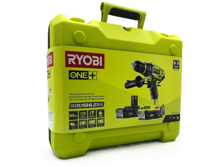 Ryobi One+ R18PD7-220B Slagboremaskine 2 batterier inkluderet 18V i gruppen HJEM, HUS & HAVE / Værktøj / Skruetrækkere hos TP E-commerce Nordic AB (D10353)