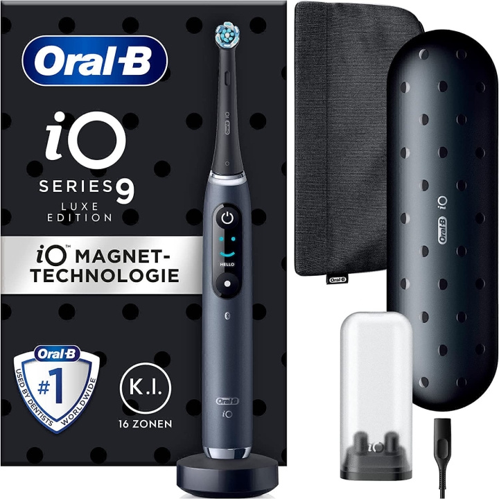 Oral B iO Series 9 Electric toothbrush, Black Onyx Luxe Edition i gruppen SKØNHED & HELSE / Oral pleje / Elektriske tandbørster hos TP E-commerce Nordic AB (D10492)