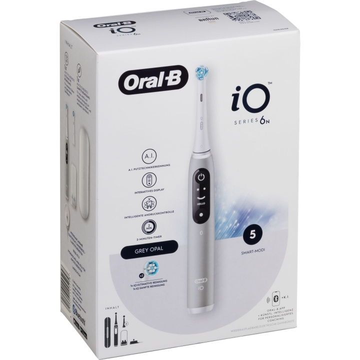 Oral B iO Series 6N Electric toothbrush, Grey i gruppen SKØNHED & HELSE / Oral pleje / Elektriske tandbørster hos TP E-commerce Nordic AB (D10507)