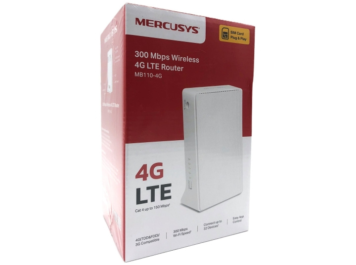 TP-Link Mercusys MB110-4G V1 Trådløs router Desktop i gruppen COMPUTERTILBEHØR / Netværk / Routere hos TP E-commerce Nordic AB (D10573)