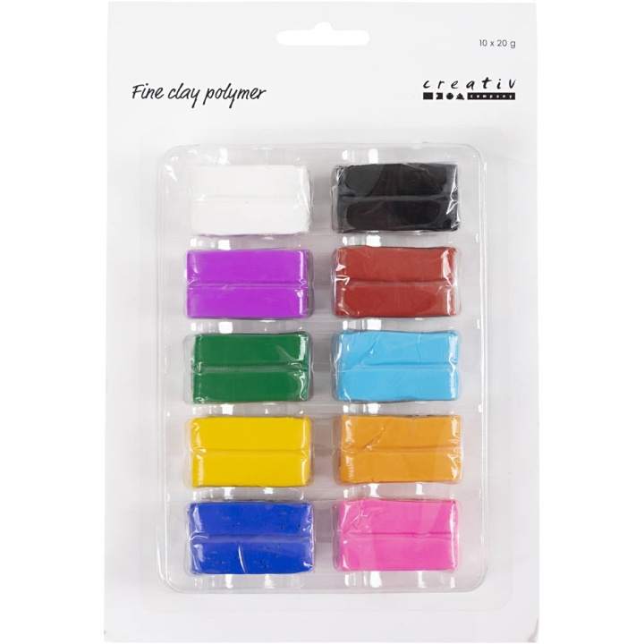 Creative Toys Fine Clay - Polymer - Farverig 10x20 g (78101) i gruppen LEGETØJ, BØRN & BABY / Legetøj / Lege ler, lege sand og tilbehør hos TP E-commerce Nordic AB (D10779)