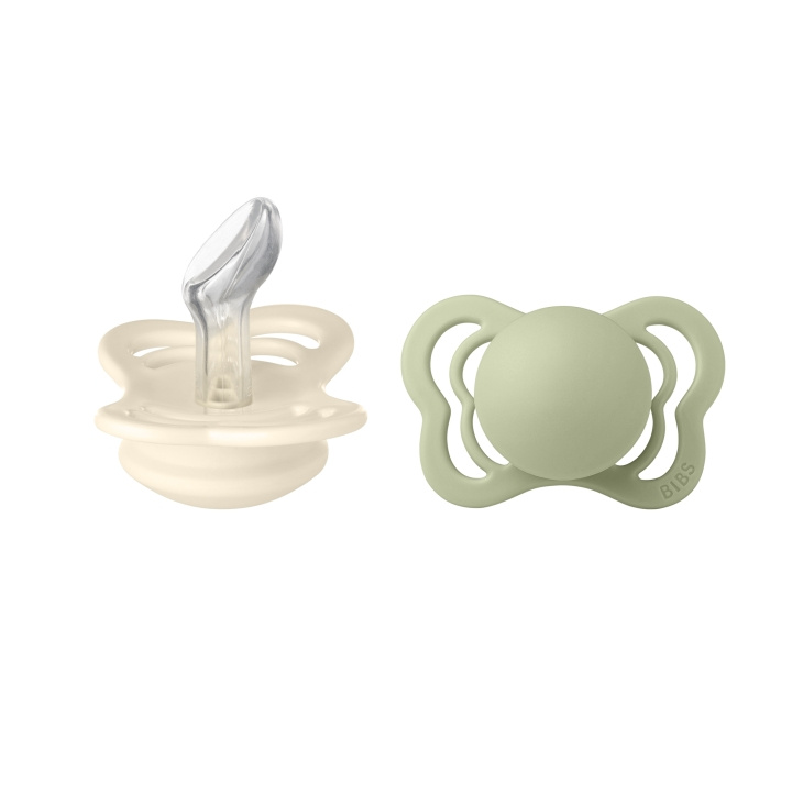 BIBS Sut Couture 2 PACK - Ivory/Sage - Størrelse 1 i gruppen LEGETØJ, BØRN & BABY / Pleje, sundhed og hygiejne / Sutter & Tandringe hos TP E-commerce Nordic AB (D11292)