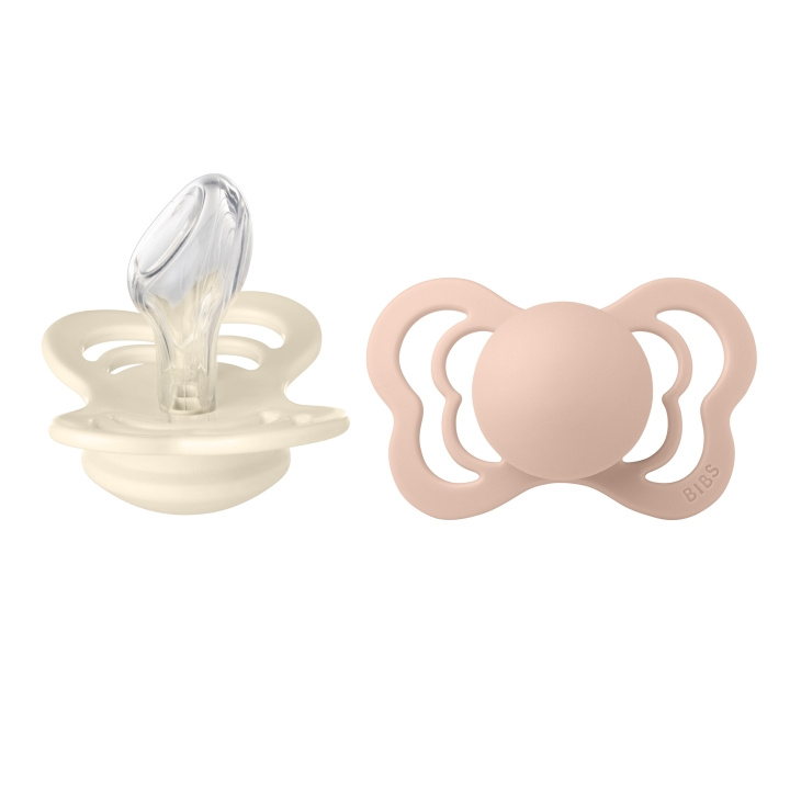 BIBS Sut Couture 2 PACK - Ivory/Blush - Størrelse 2 i gruppen LEGETØJ, BØRN & BABY / Pleje, sundhed og hygiejne / Sutter & Tandringe hos TP E-commerce Nordic AB (D11294)