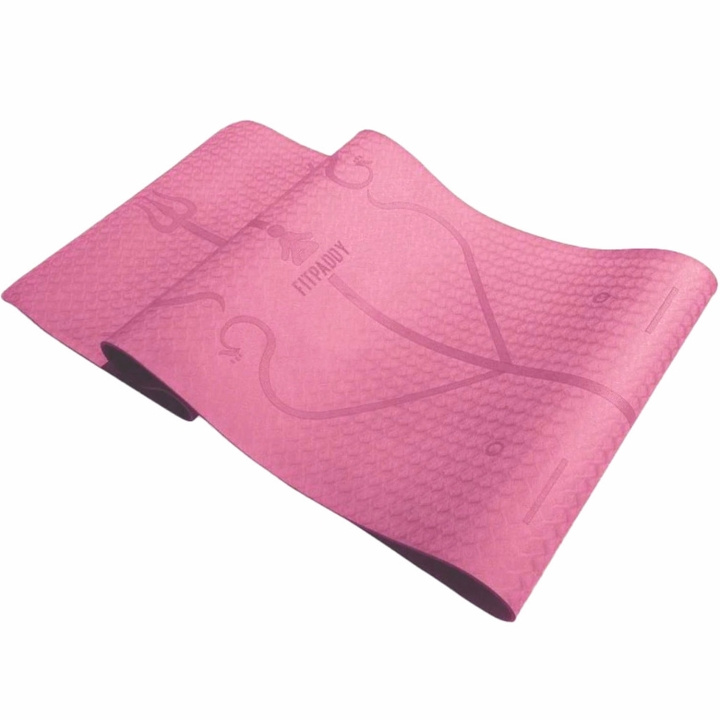 Fitpaddy Yoga Mat Rosa i gruppen SPORT, FRITID & HOBBY / Træningsredskaber / Træningstilbehør hos TP E-commerce Nordic AB (D11518)