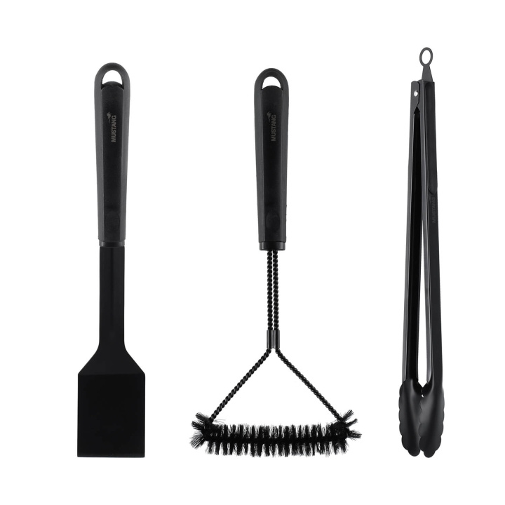 Mustang Grill Tool Set 3 pcs Black Line i gruppen HJEM, HUS & HAVE / Have og gårdhave / Grill og Grill Tilbehør hos TP E-commerce Nordic AB (D12000)