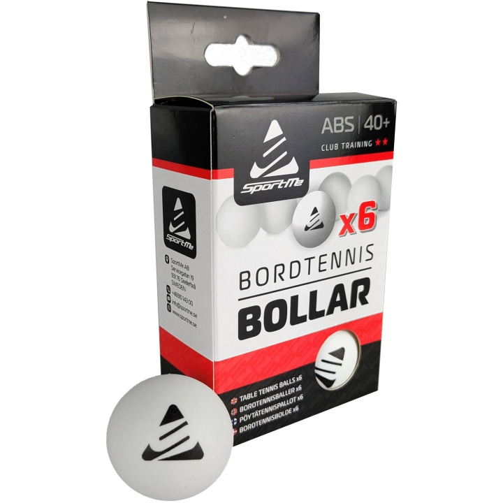 SportMe Bordtennisbollar 6 St Vita i gruppen SPORT, FRITID & HOBBY / Sportsudstyr hos TP E-commerce Nordic AB (D12056)