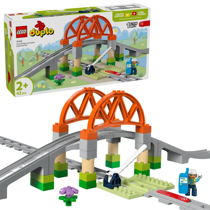LEGO DUPLO Town - udvidelsessæt med togbro og togskinner (10426) i gruppen LEGETØJ, BØRN & BABY / Legetøj / Bygge legesager / Lego hos TP E-commerce Nordic AB (D12259)