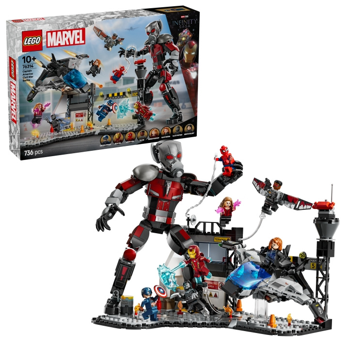 LEGO Superhelte - Captain America: Civil War Action Battle (76314) i gruppen LEGETØJ, BØRN & BABY / Legetøj / Bygge legesager / Lego hos TP E-commerce Nordic AB (D12263)