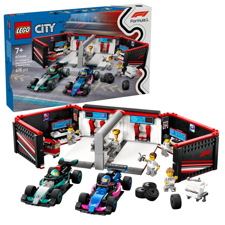 LEGO LEGO City - F1® Garage & Mercedes-AMG & Alpine Cars (60444) i gruppen LEGETØJ, BØRN & BABY / Legetøj / Bygge legesager / Lego hos TP E-commerce Nordic AB (D12304)
