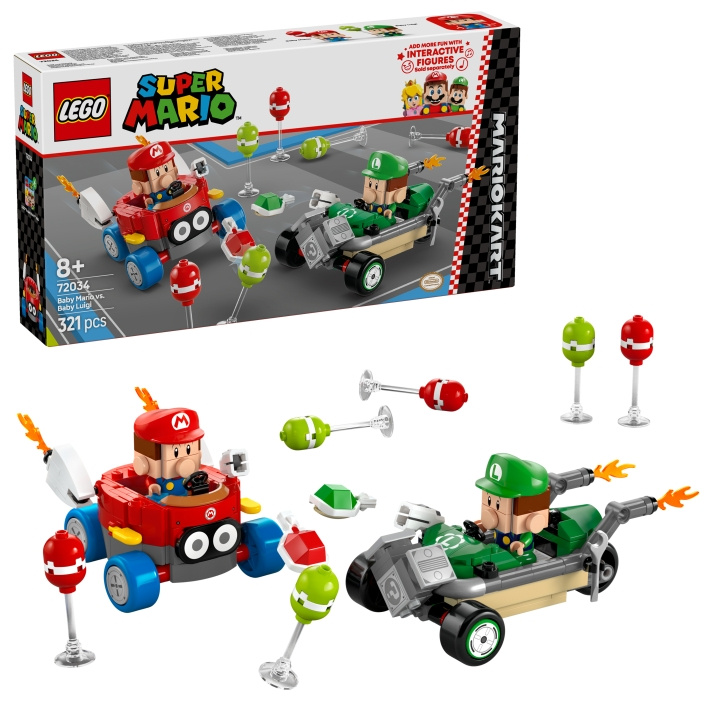 LEGO Super Mario - Mario Kart™ - Baby Mario vs. Baby Luigi (72034) i gruppen LEGETØJ, BØRN & BABY / Legetøj / Bygge legesager / Lego hos TP E-commerce Nordic AB (D12371)