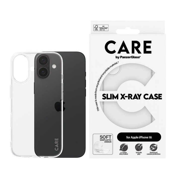 CARE by PanzerGlass - Etui - Gennemsigtig - iPhone 16 i gruppen SMARTPHONES & TABLETS / Mobil Beskyttelse / Apple / iPhone 16 hos TP E-commerce Nordic AB (D12566)