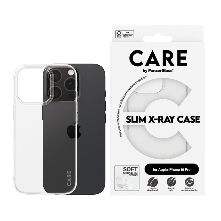 CARE by PanzerGlass - Etui - Transparent - iPhone 16 Pro i gruppen SMARTPHONES & TABLETS / Mobil Beskyttelse / Apple / iPhone 16 hos TP E-commerce Nordic AB (D12572)