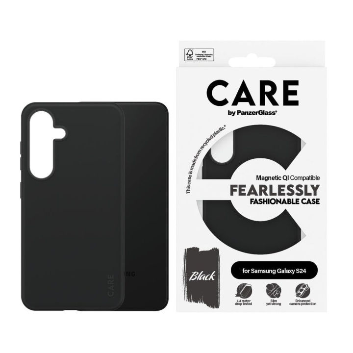CARE by PanzerGlass - Etui - Sort - Samsung S24 i gruppen SMARTPHONES & TABLETS / Mobil Beskyttelse / Samsung hos TP E-commerce Nordic AB (D12589)
