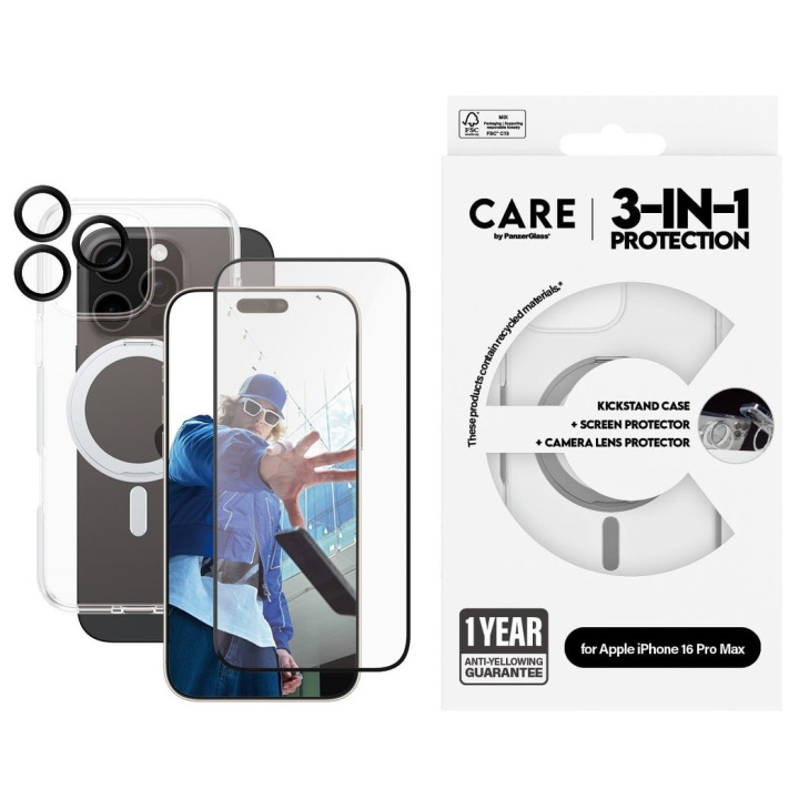 CARE by PanzerGlass - Feature 3-i-1 keramisk pakke - iPhone 16 Pro Max i gruppen SMARTPHONES & TABLETS / Mobil Beskyttelse / Apple / iPhone 16 hos TP E-commerce Nordic AB (D12610)