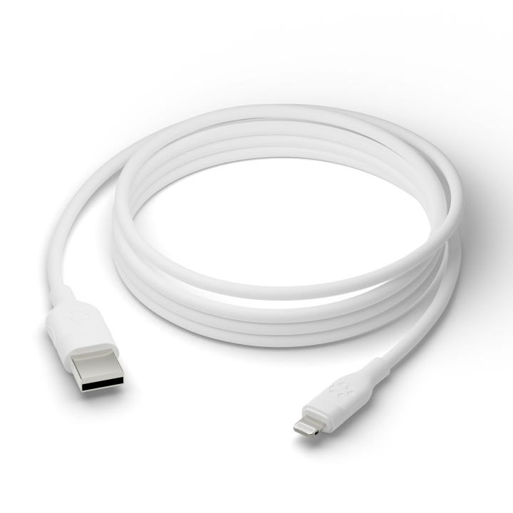 dbramante1928 Re-charge - Kabel - USB-A til MFI Lightning, TPE, 1,2 m - Hvid i gruppen SMARTPHONES & TABLETS / Opladere og kabler / Kabler / Kabler Lightning hos TP E-commerce Nordic AB (D12692)