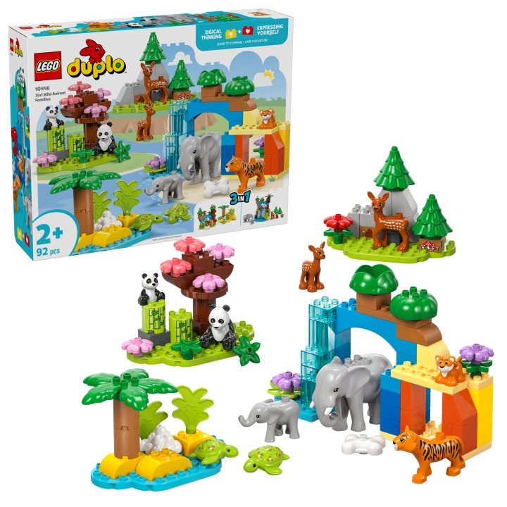 LEGO DUPLO Town - 3-i-1 Familier med vilde dyr (10446) i gruppen LEGETØJ, BØRN & BABY / Legetøj / Bygge legesager / Lego hos TP E-commerce Nordic AB (D12740)