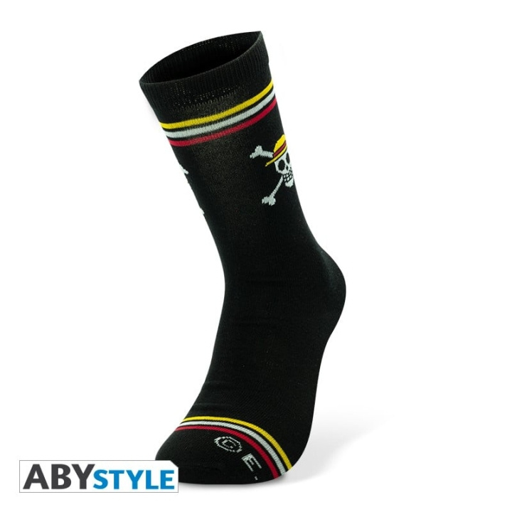 Abysse ONE PIECE - Sokker - Sort - Kranium i gruppen SPORT, FRITID & HOBBY / Sjove gadgets / Samlergenstande hos TP E-commerce Nordic AB (D12801)