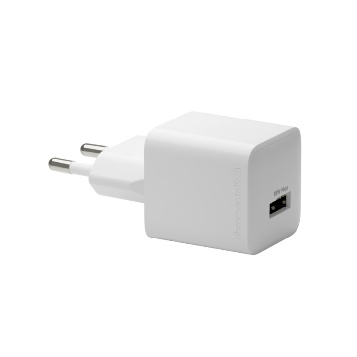 dbramante1928 Re-charge - vægoplader GaN - USB-A 18W EU - hvid i gruppen SMARTPHONES & TABLETS / Opladere og kabler / Vægoplader / Vægoplader USB hos TP E-commerce Nordic AB (D12813)