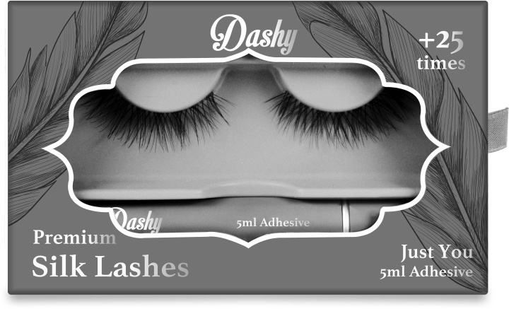 Dashy Premium silkevipper + 5 ml lim Just You i gruppen SKØNHED & HELSE / Makeup / Øjne og øjenbryn / Falske øjenvipper hos TP E-commerce Nordic AB (D12902)